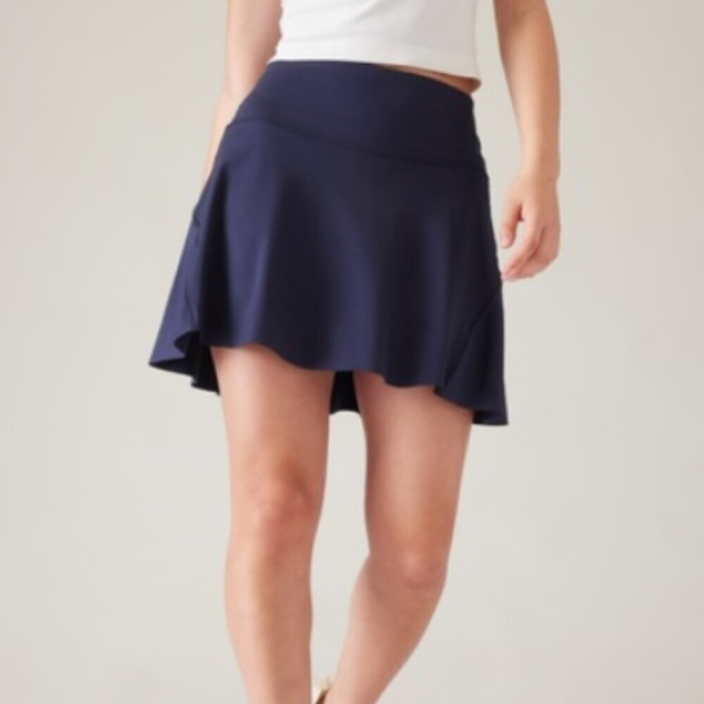 ATHLETA Ace High Rise 13 1/2 Tennis Skort Blue Size XS